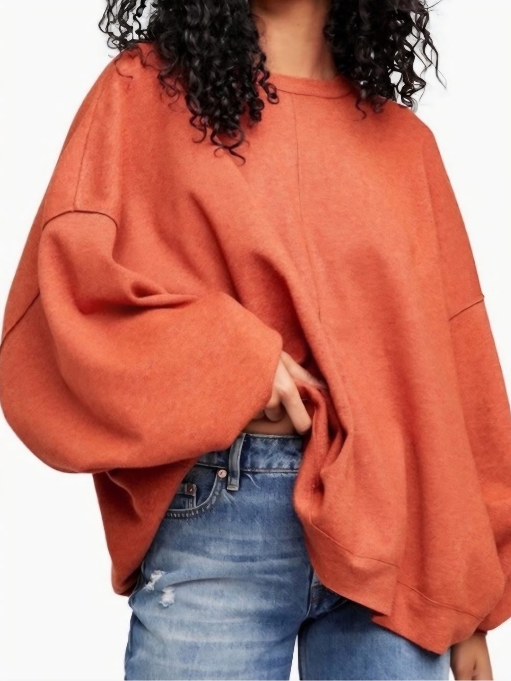 FREE PEOPLE Uptown PULLOVER Sweater Oversized Dolman Salsa Bravo Women’s Sz M L